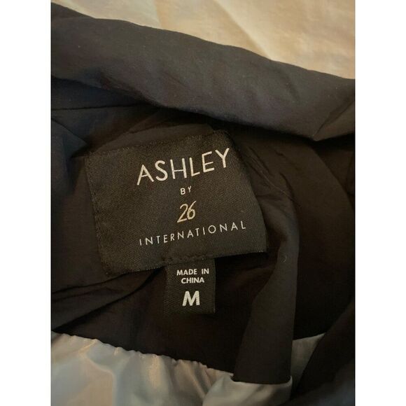 Ashley by 26 International Women colorblock full zip slash pockets windbreaker M - Picture 8 of 9